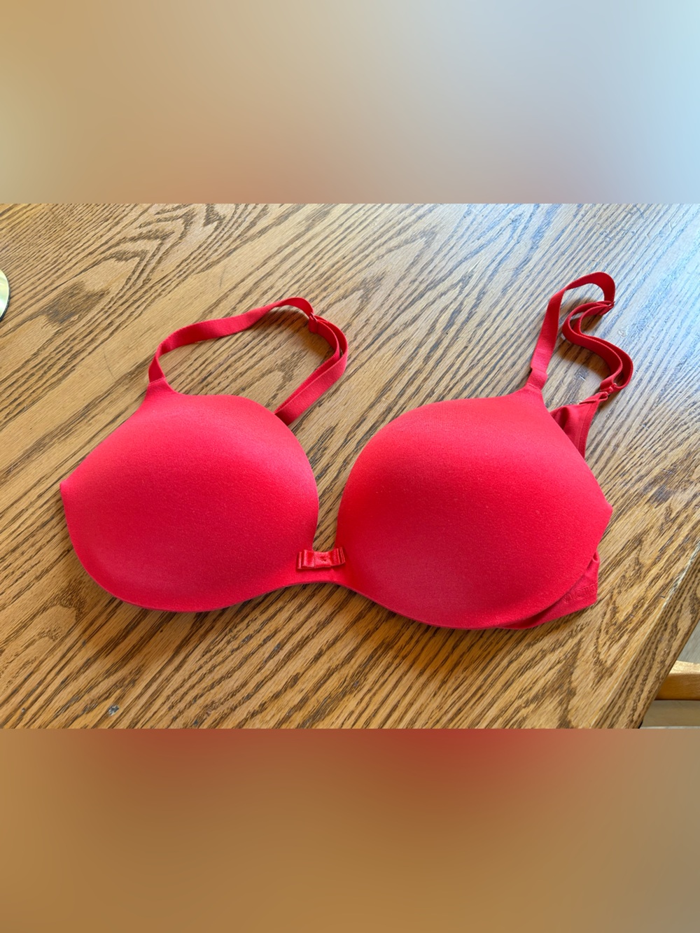 Victoria's Secret PINK Wear Everywhere Push-Up Bra in a vibrant red